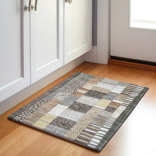 Piper Looms Chantille Geometric ACN1960 Brown Machine Washable Area Rug Scatter Lifestyle Image Feature