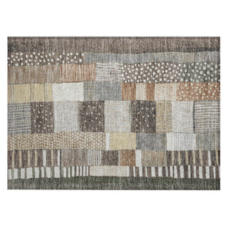 Piper Looms Chantille Geometric ACN1960 Brown Machine Washable Area Rug Scatter Main Image