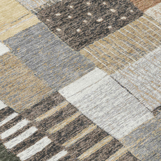 Piper Looms Chantille Geometric ACN1960 Brown Machine Washable Area Rug Swatch Image
