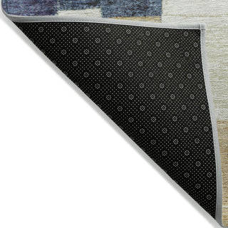 Piper Looms Chantille Geometric ACN1960 Navy Machine Washable Area Rug Backing Image