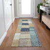 Piper Looms Chantille Geometric ACN1960 Navy Machine Washable Area Rug Runner Lifestyle Image Feature