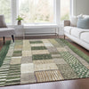 Piper Looms Chantille Geometric ACN1960 Olive Machine Washable Area Rug Lifestyle Image Feature