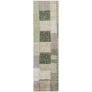 Piper Looms Chantille Geometric ACN1960 Olive Machine Washable Area Rug Runner Main Image