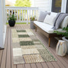 Piper Looms Chantille Geometric ACN1960 Olive Machine Washable Area Rug Runner Outdoor Lifestyle Image Feature