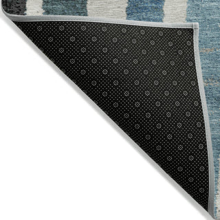 Piper Looms Chantille Stripes ACN1961 Black Machine Washable Area Rug Backing Image
