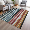 Piper Looms Chantille Stripes ACN1961 Black Machine Washable Area Rug Lifestyle Image Feature
