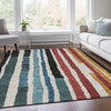Piper Looms Chantille Stripes ACN1961 Black Machine Washable Area Rug Lifestyle Image Feature