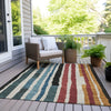 Piper Looms Chantille Stripes ACN1961 Black Machine Washable Area Rug Outdoor Lifestyle Image Feature