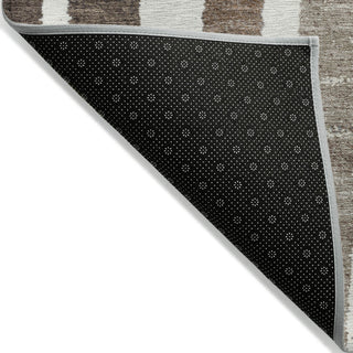 Piper Looms Chantille Stripes ACN1961 Brown Machine Washable Area Rug Backing Image