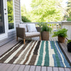 Piper Looms Chantille Stripes ACN1961 Brown Machine Washable Area Rug Outdoor Lifestyle Image Feature