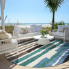 Piper Looms Chantille Stripes ACN1961 Brown Machine Washable Area Rug Round Outdoor Lifestyle Image Feature