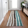 Piper Looms Chantille Stripes ACN1961 Brown Machine Washable Area Rug Runner Lifestyle Image Feature