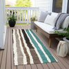 Piper Looms Chantille Stripes ACN1961 Brown Machine Washable Area Rug Runner Outdoor Lifestyle Image Feature