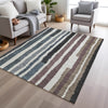 Piper Looms Chantille Stripes ACN1961 Denim Machine Washable Area Rug Lifestyle Image Feature