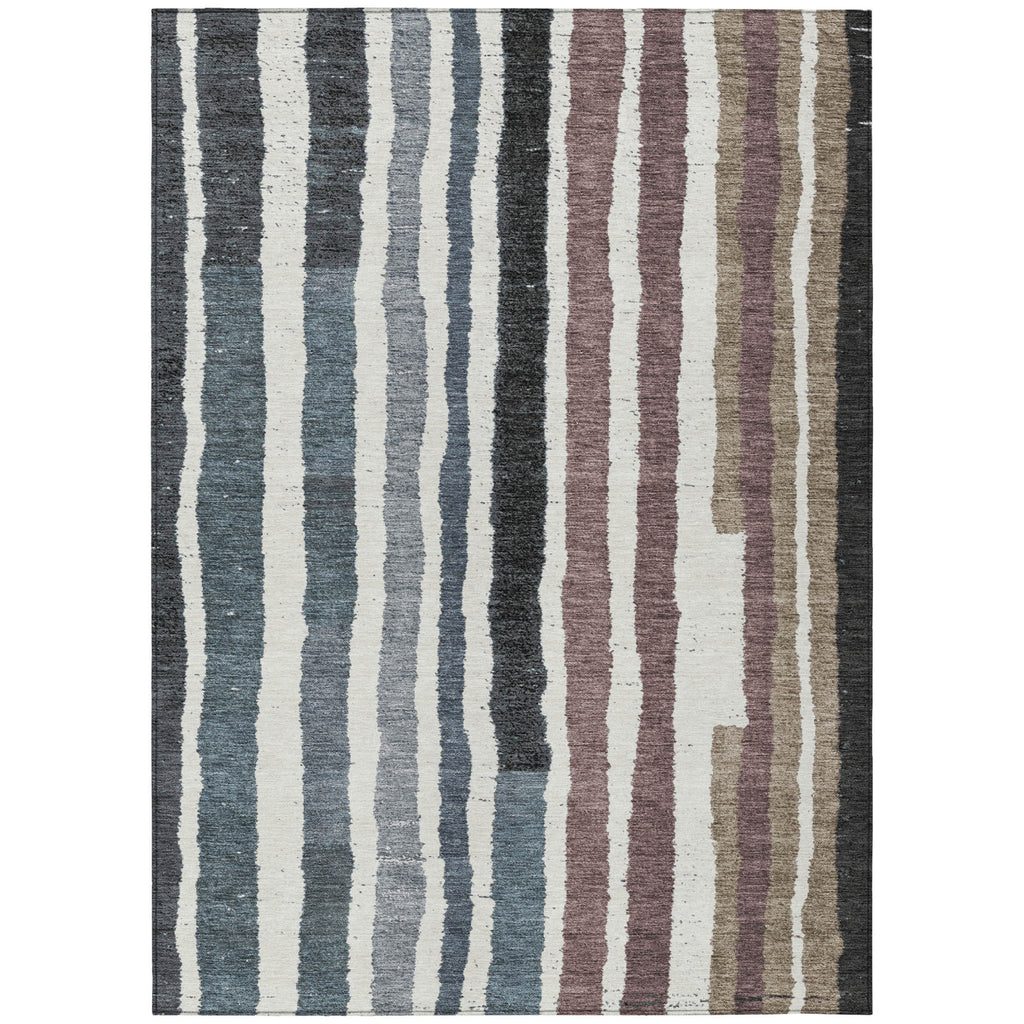 Piper Looms Chantille Stripes ACN1961 Denim Machine Washable Area Rug main image