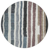 Piper Looms Chantille Stripes ACN1961 Denim Machine Washable Area Rug Round Main Image