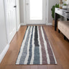 Piper Looms Chantille Stripes ACN1961 Denim Machine Washable Area Rug Runner Lifestyle Image Feature