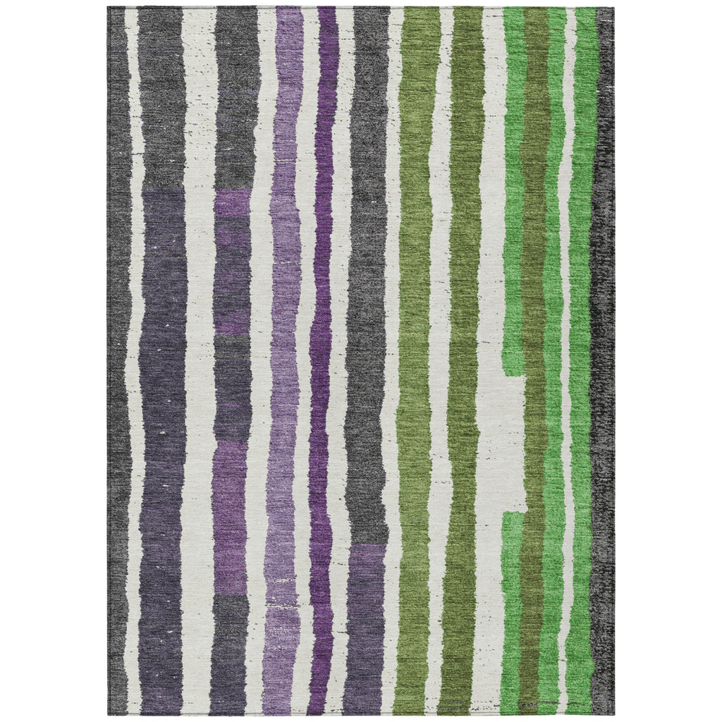 Piper Looms Chantille Stripes ACN1961 Gray Machine Washable Area Rug main image