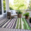 Piper Looms Chantille Stripes ACN1961 Gray Machine Washable Area Rug Outdoor Lifestyle Image Feature