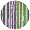 Piper Looms Chantille Stripes ACN1961 Gray Machine Washable Area Rug Round Main Image