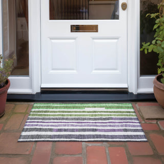 Piper Looms Chantille Stripes ACN1961 Gray Machine Washable Area Rug Scatter Outdoor Lifestyle Image Feature