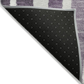 Piper Looms Chantille Stripes ACN1961 Purple Machine Washable Area Rug Backing Image