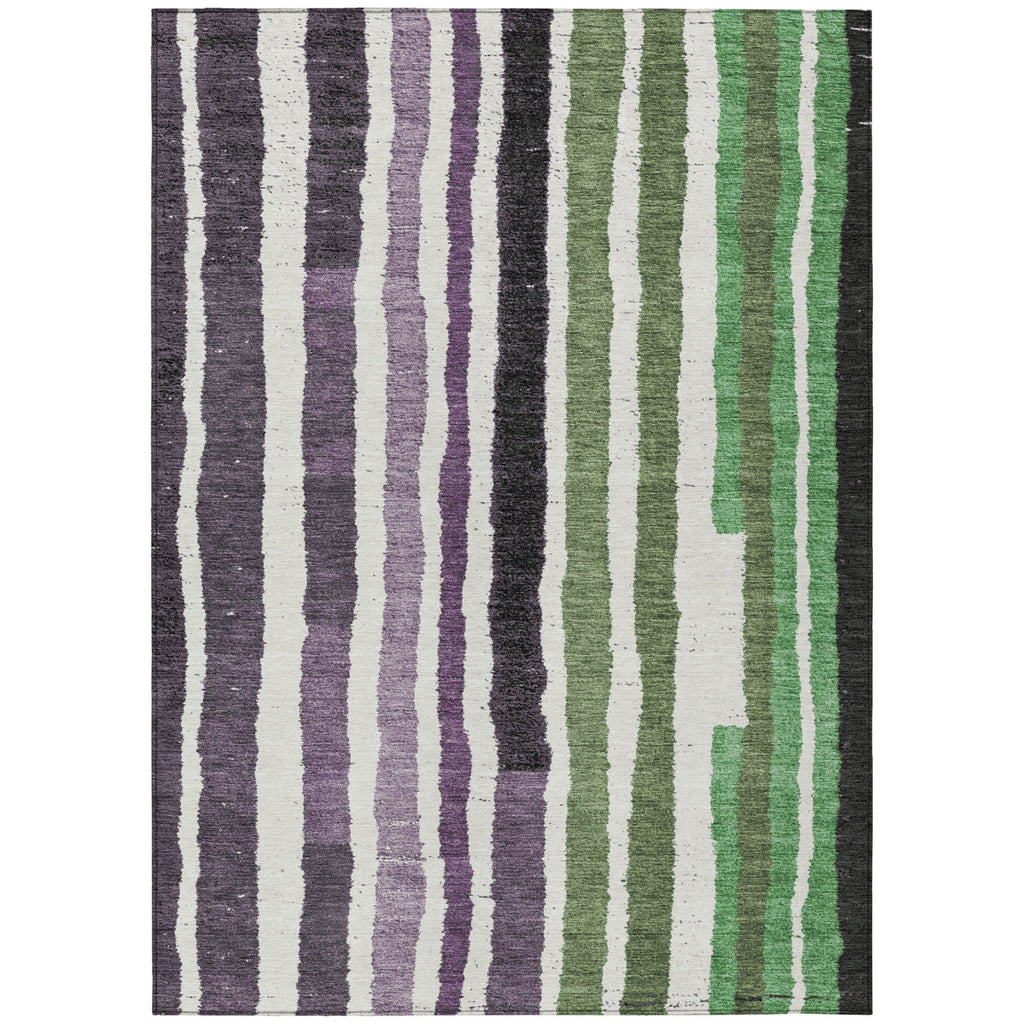 Piper Looms Chantille Stripes ACN1961 Purple Machine Washable Area Rug main image