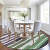 Piper Looms Chantille Stripes ACN1961 Purple Machine Washable Area Rug Round Lifestyle Image Feature