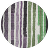 Piper Looms Chantille Stripes ACN1961 Purple Machine Washable Area Rug Round Main Image