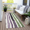 Piper Looms Chantille Stripes ACN1961 Purple Machine Washable Area Rug Runner Outdoor Lifestyle Image Feature