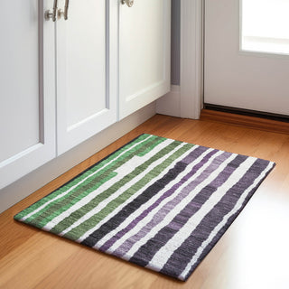 Piper Looms Chantille Stripes ACN1961 Purple Machine Washable Area Rug Scatter Lifestyle Image Feature