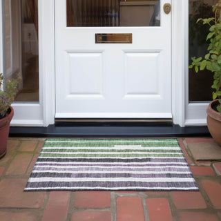 Piper Looms Chantille Stripes ACN1961 Purple Machine Washable Area Rug Scatter Outdoor Lifestyle Image Feature