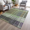 Piper Looms Chantille Stripes ACN1962 Aloe Machine Washable Area Rug Lifestyle Image Feature