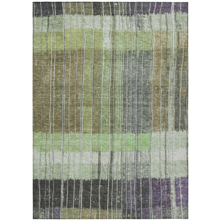 Piper Looms Chantille Stripes ACN1962 Aloe Machine Washable Area Rug main image