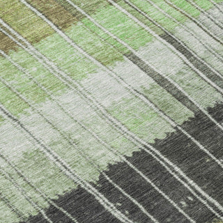 Piper Looms Chantille Stripes ACN1962 Aloe Machine Washable Area Rug Swatch Image