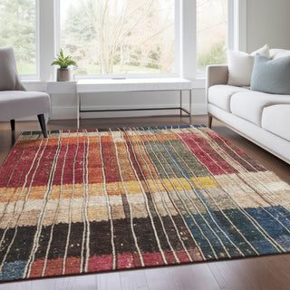 Piper Looms Chantille Stripes ACN1962 Beige Machine Washable Area Rug Lifestyle Image Feature