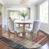 Piper Looms Chantille Stripes ACN1962 Beige Machine Washable Area Rug Round Lifestyle Image Feature