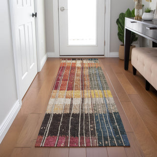 Piper Looms Chantille Stripes ACN1962 Beige Machine Washable Area Rug Runner Lifestyle Image Feature