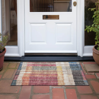 Piper Looms Chantille Stripes ACN1962 Beige Machine Washable Area Rug Scatter Outdoor Lifestyle Image Feature