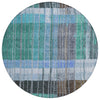 Piper Looms Chantille Stripes ACN1962 Teal Machine Washable Area Rug Round Main Image