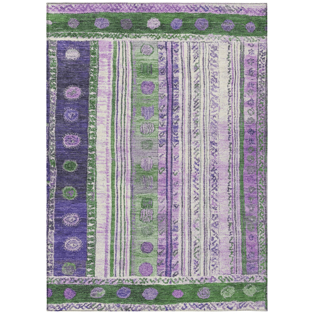 Piper Looms Chantille Stripes ACN1963 Green Machine Washable Area Rug main image