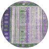 Piper Looms Chantille Stripes ACN1963 Green Machine Washable Area Rug Round Main Image
