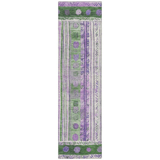 Piper Looms Chantille Stripes ACN1963 Green Machine Washable Area Rug Runner Main Image