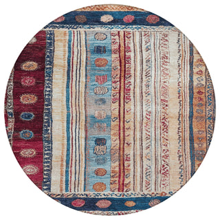 Piper Looms Chantille Stripes ACN1963 Navy Machine Washable Area Rug Round Main Image