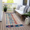 Piper Looms Chantille Stripes ACN1963 Navy Machine Washable Area Rug Runner Outdoor Lifestyle Image Feature