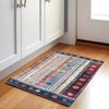 Piper Looms Chantille Stripes ACN1963 Navy Machine Washable Area Rug Scatter Lifestyle Image Feature