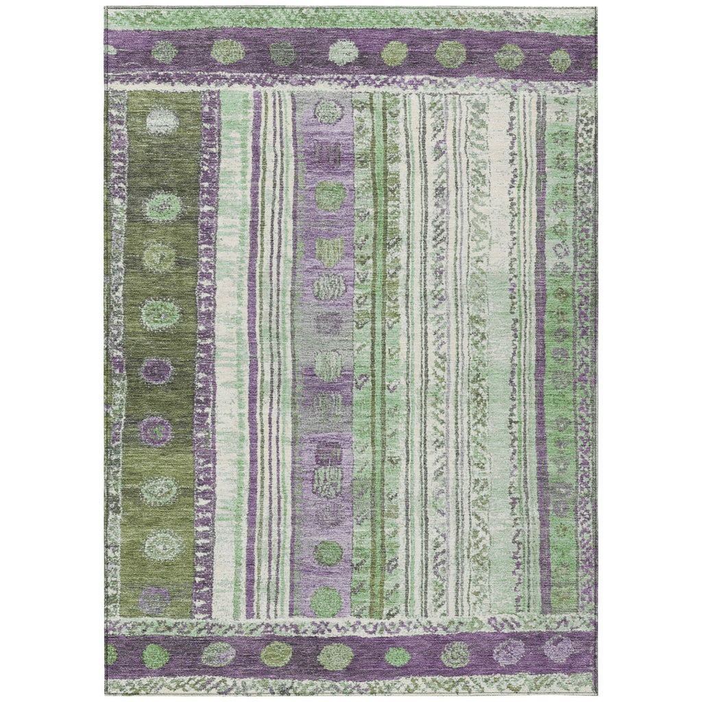 Piper Looms Chantille Stripes ACN1963 Purple Machine Washable Area Rug main image