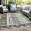 Piper Looms Chantille Stripes ACN1963 Purple Machine Washable Area Rug Outdoor Lifestyle Image Feature