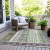 Piper Looms Chantille Stripes ACN1963 Purple Machine Washable Area Rug Outdoor Lifestyle Image Feature