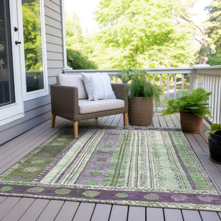 Piper Looms Chantille Stripes ACN1963 Purple Machine Washable Area Rug Outdoor Lifestyle Image Feature